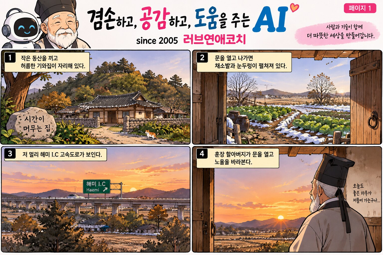 AI와 훈장 할아버지 이야기 페이지 1