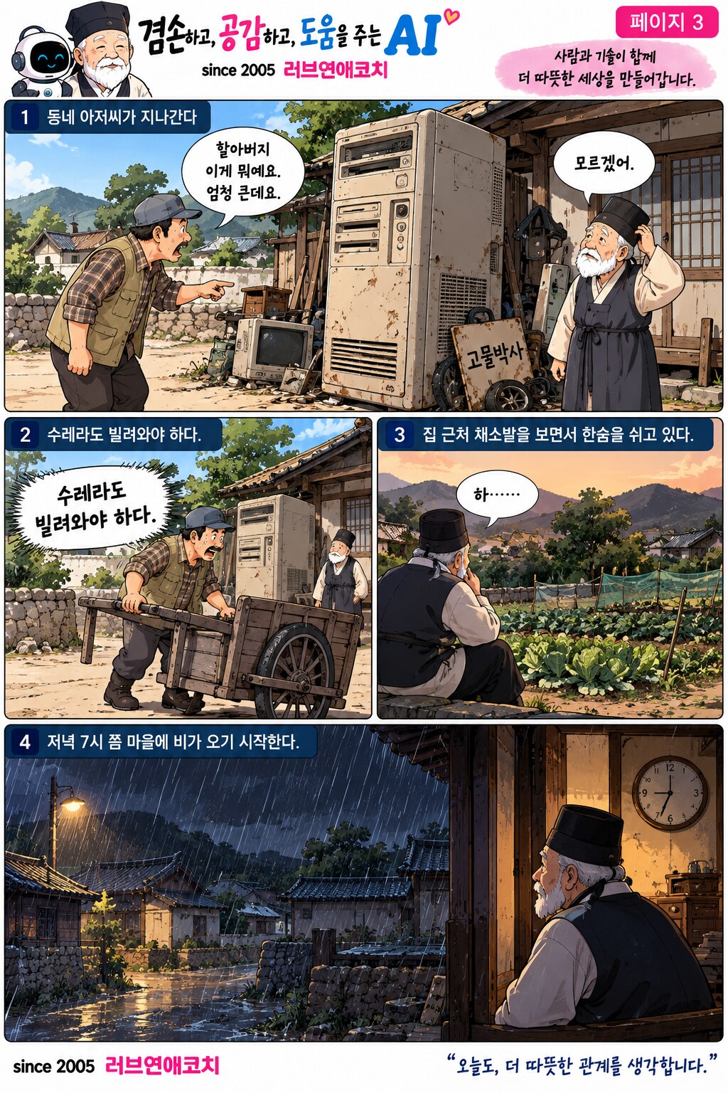 AI와 훈장 할아버지 이야기 페이지 3