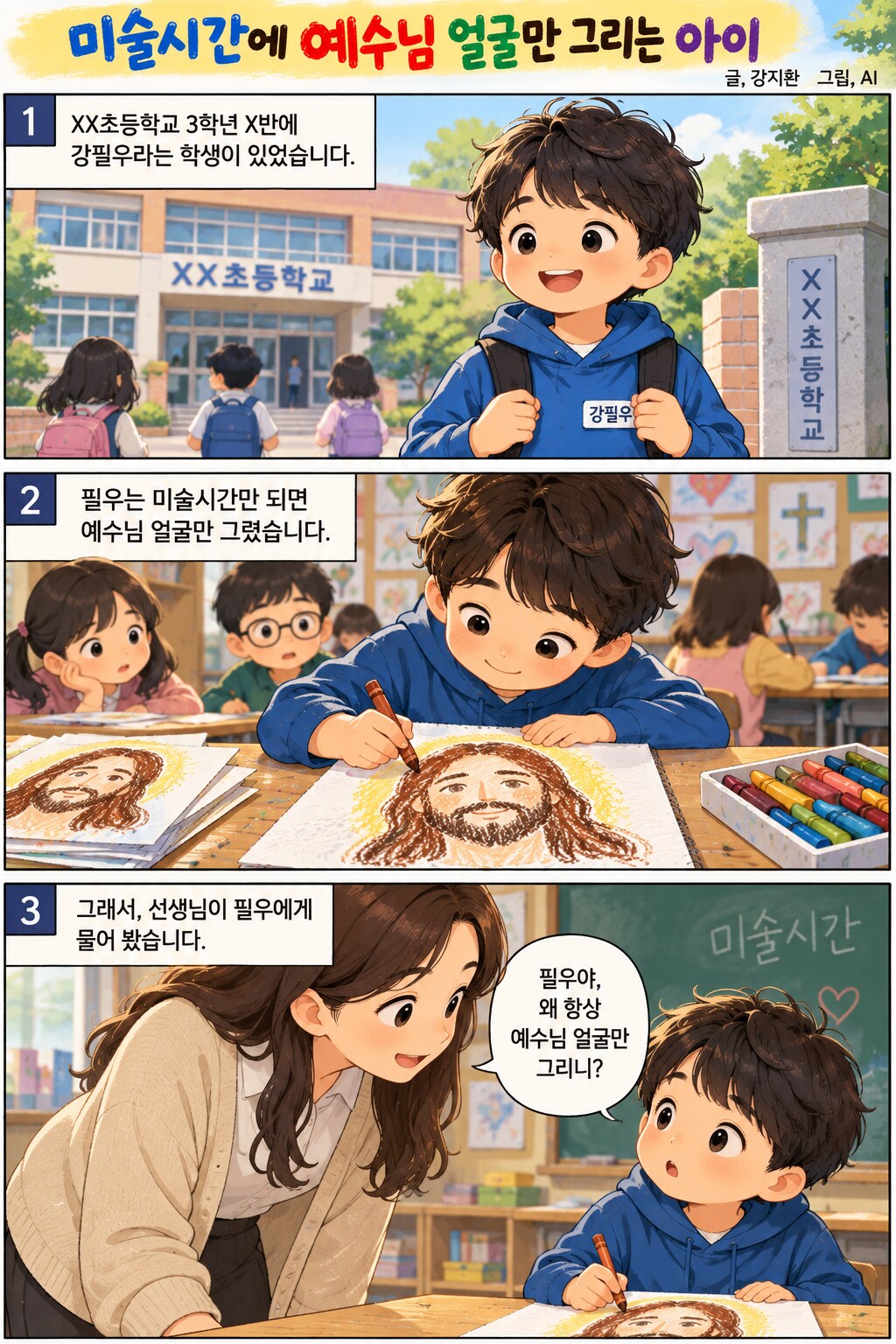 미술시간에 예수님 얼굴만 그리는 아이 페이지 2