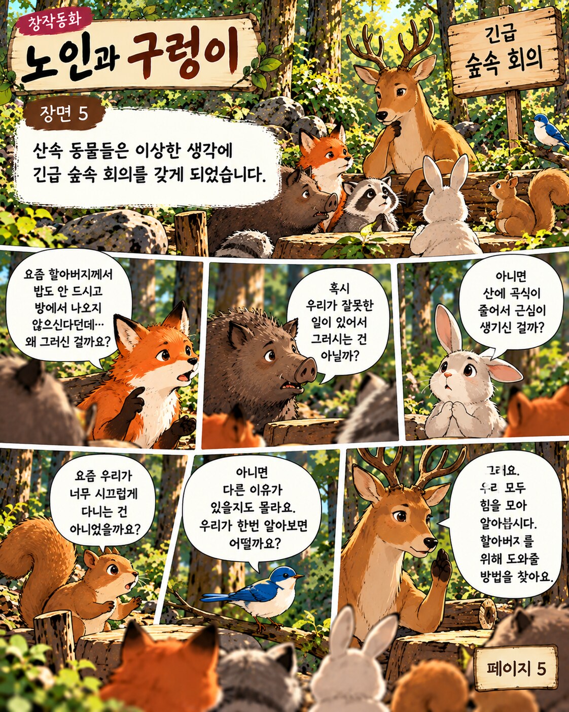 노인과 구렁이 페이지 5