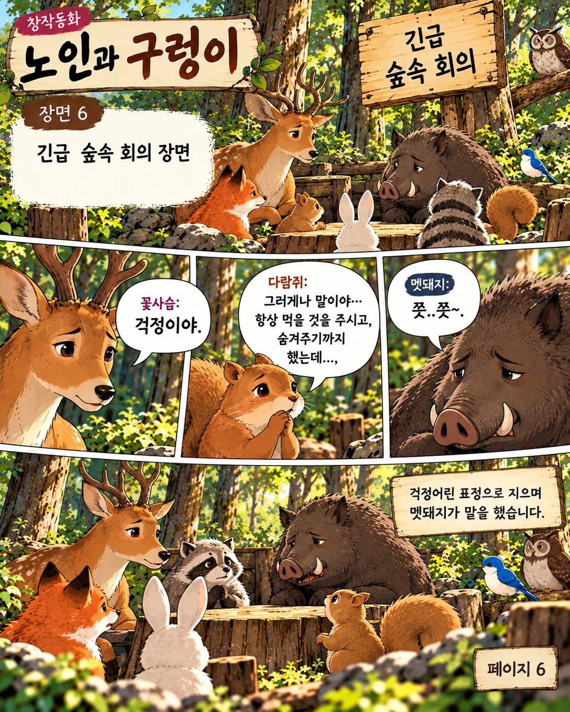 노인과 구렁이 페이지 6