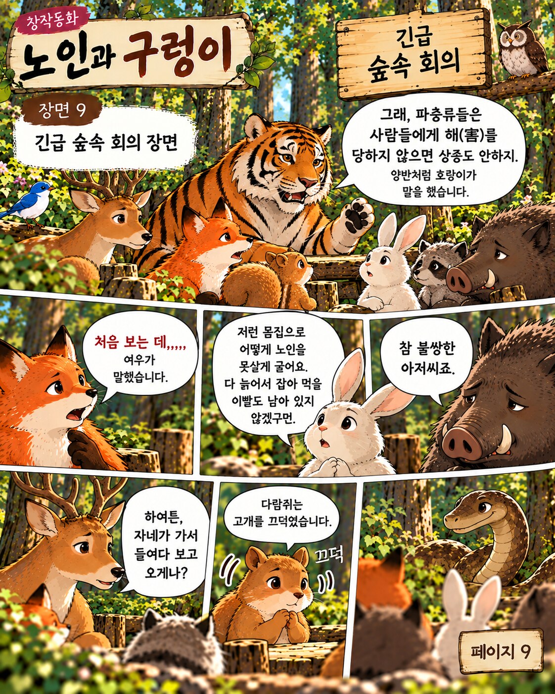 노인과 구렁이 페이지 9