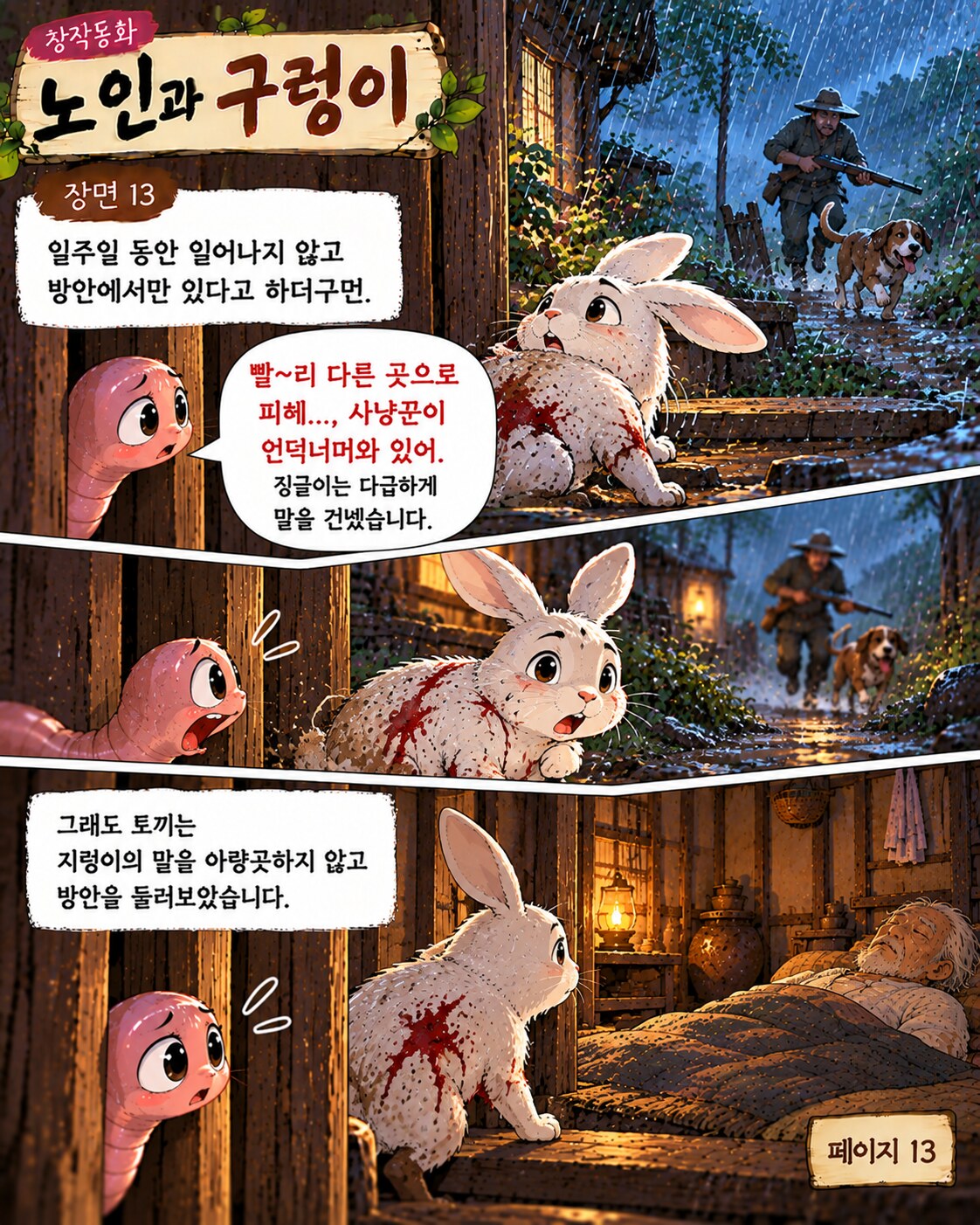 노인과 구렁이 페이지 13