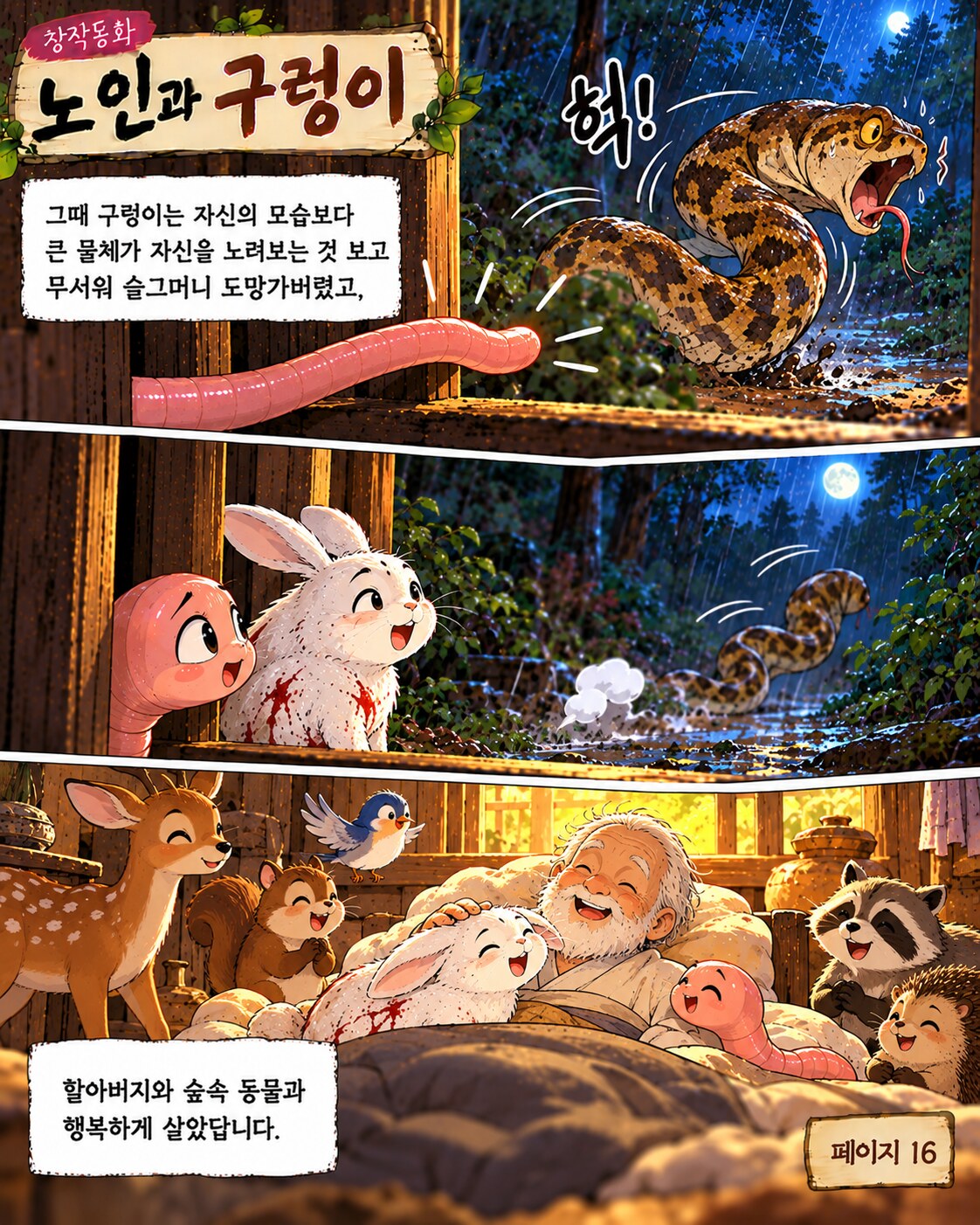 노인과 구렁이 페이지 16